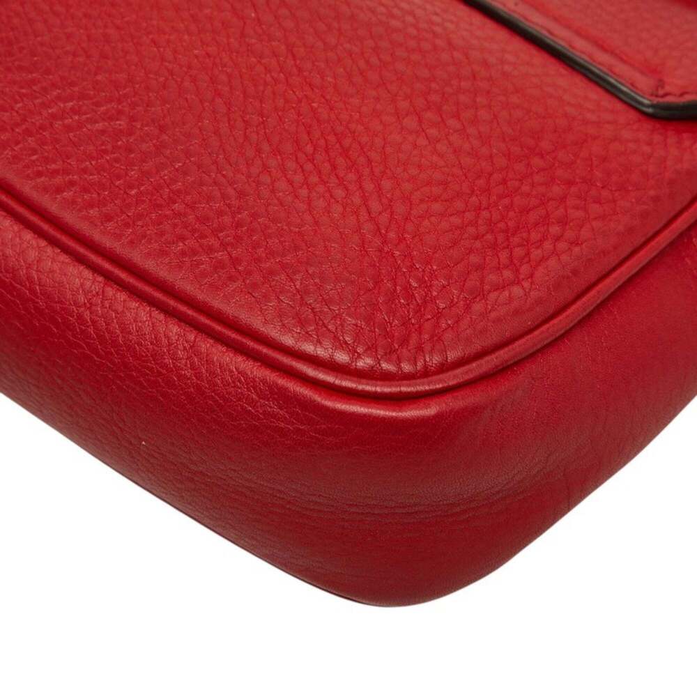 GUCCI Red Leather Shoulder Bag - Picture 6 of 10